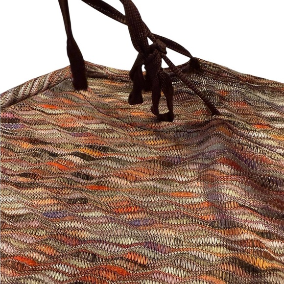 Free People Multicolor Knit Poncho Topper Boho Festival Cape Sweater Oversized S - Picture 3 of 15